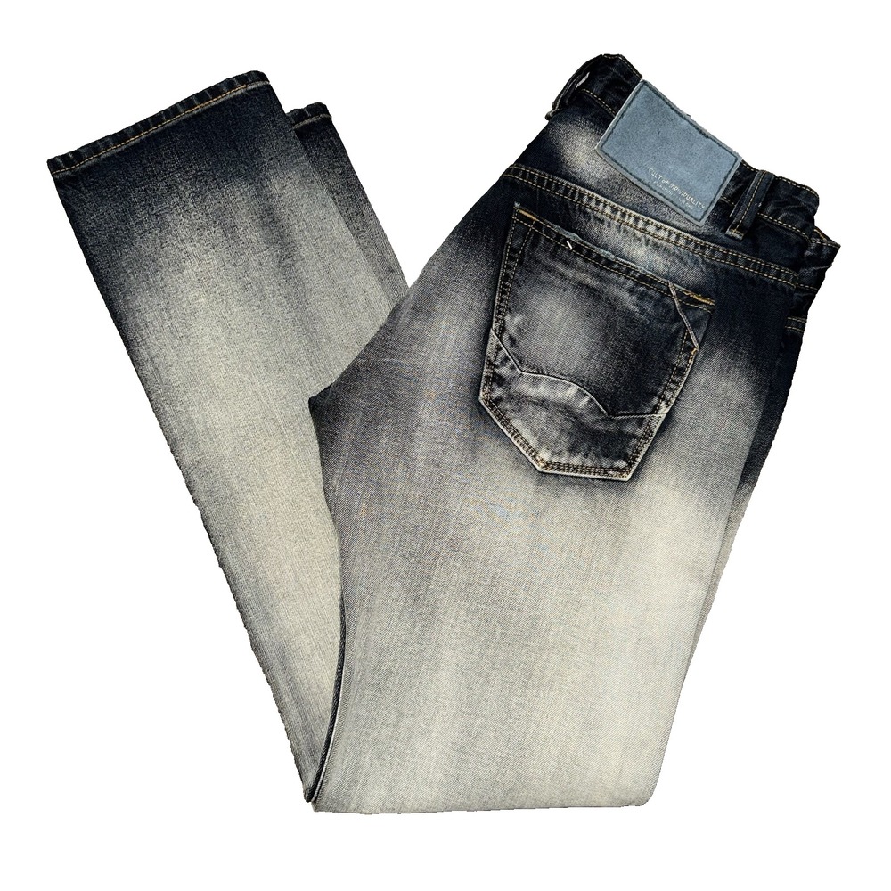 Cult Of Individuality Rebel Straight Japanese Selvedge Jeans 36x34 Gray Black